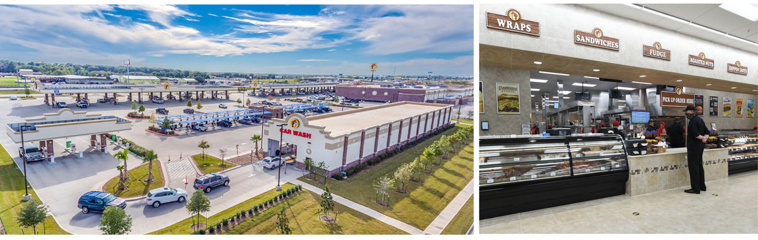 Buc-ee’s travel center offers a variety of options to its guests including proprietary made-to-order food. 